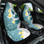 Maori Manta Ray Plumeria Teal Car Seat Cover