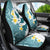 Maori Manta Ray Plumeria Teal Car Seat Cover