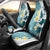 Maori Manta Ray Plumeria Teal Car Seat Cover