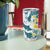 Maori Manta Ray Plumeria Teal Tumbler Cup