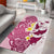 Maori Manta Ray Plumeria Royal Pink Area Rug