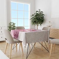 Maori Manta Ray Plumeria Royal Pink Tablecloth LT01 - Polynesian Pride