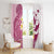 Maori Manta Ray Plumeria Royal Pink Window Curtain