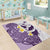 Maori Manta Ray Plumeria Deep Purple Area Rug