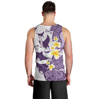 Maori Manta Ray Plumeria Deep Purple Men Tank Top