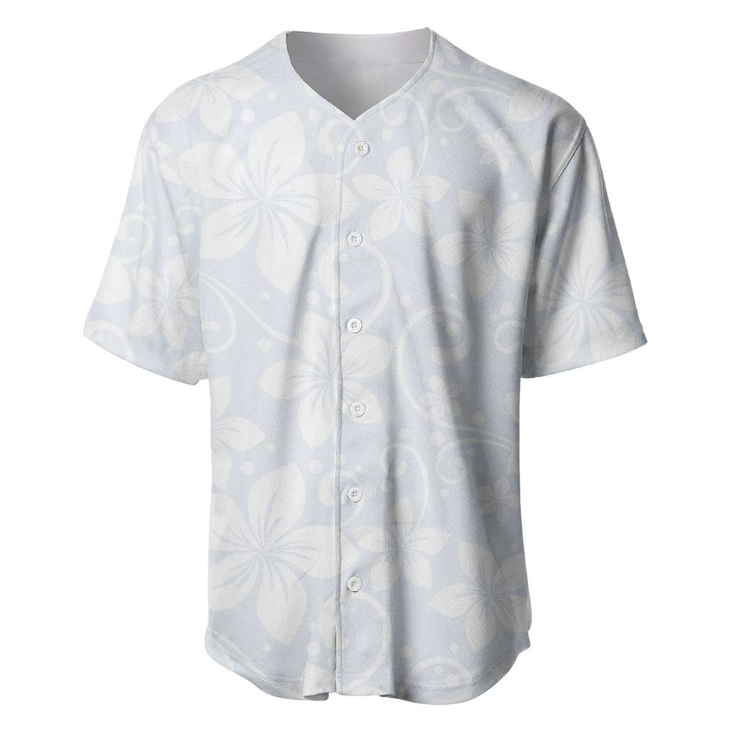 Plumeria Floral White Sunday Baseball Jersey