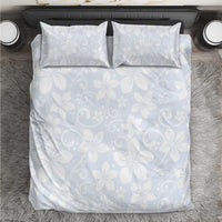 Plumeria Floral White Sunday Bedding Set