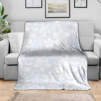 Plumeria Floral White Sunday Blanket