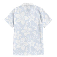 Plumeria Floral White Sunday Family Matching Mermaid Dress and Hawaiian Shirt