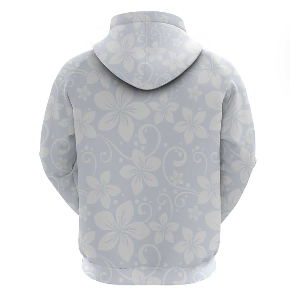 Plumeria Floral White Sunday Hoodie