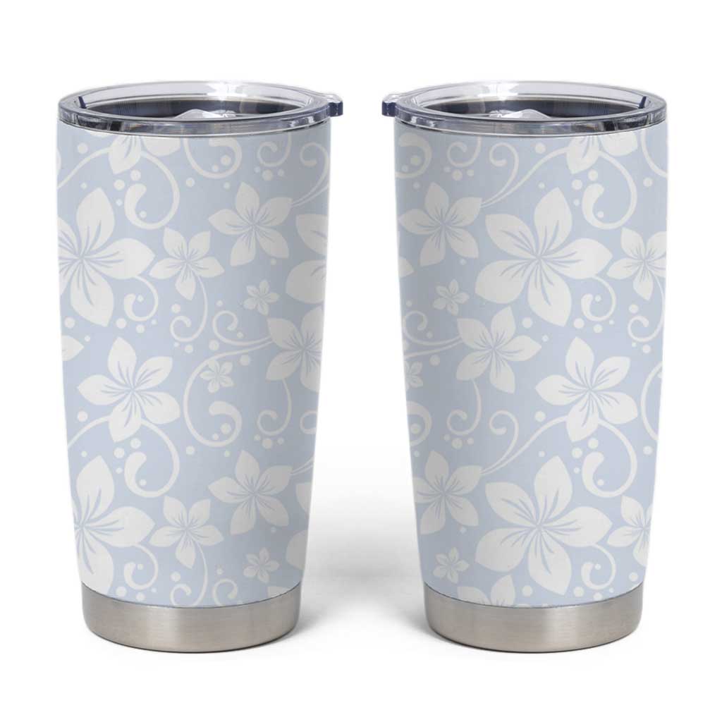 Plumeria Floral White Sunday Tumbler Cup