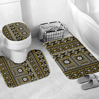 Fiji Masi Tapa Pattern Yellow Bathroom Set - Polynesian Pride