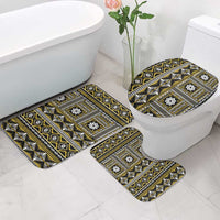 Fiji Masi Tapa Pattern Yellow Bathroom Set - Polynesian Pride