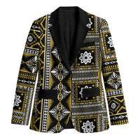 Fiji Masi Tapa Pattern Yellow Blazer LT01 Unisex Yellow - Polynesian Pride