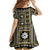 Fiji Masi Tapa Pattern Yellow Family Matching Off The Shoulder Long Sleeve Dress and Hawaiian Shirt - Polynesian Pride