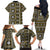 Fiji Masi Tapa Pattern Yellow Family Matching Off The Shoulder Long Sleeve Dress and Hawaiian Shirt - Polynesian Pride