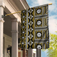 Fiji Masi Tapa Pattern Yellow Garden Flag LT01 House Flag Yellow - Polynesian Pride