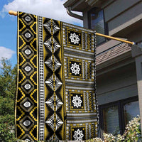 Fiji Masi Tapa Pattern Yellow Garden Flag LT01 - Polynesian Pride