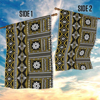 Fiji Masi Tapa Pattern Yellow Garden Flag LT01 - Polynesian Pride