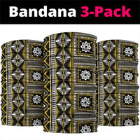 Fiji Masi Tapa Pattern Yellow Neck Gaiter LT01 package One Size: 25*50cm Yellow - Polynesian Pride