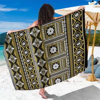 Fiji Masi Tapa Pattern Yellow Sarong LT01 One Size 44 x 66 inches Yellow - Polynesian Pride