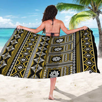 Fiji Masi Tapa Pattern Yellow Sarong LT01 - Polynesian Pride