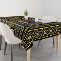 Fiji Masi Tapa Pattern Yellow Tablecloth - Polynesian Pride