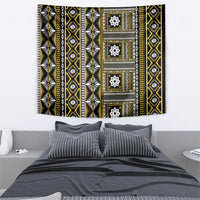 Fiji Masi Tapa Pattern Yellow Tapestry LT01 - Polynesian Pride