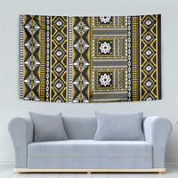 Fiji Masi Tapa Pattern Yellow Tapestry LT01 - Polynesian Pride