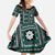 Fiji Masi Tapa Pattern Teal Family Matching Off The Shoulder Long Sleeve Dress and Hawaiian Shirt - Polynesian Pride