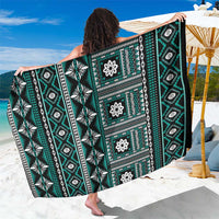 Fiji Masi Tapa Pattern Teal Sarong LT01 One Size 44 x 66 inches Teal - Polynesian Pride