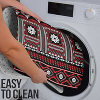 Fiji Masi Tapa Pattern Red Bathroom Set - Polynesian Pride