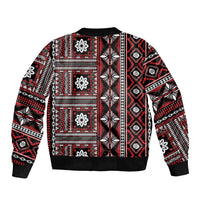 Fiji Masi Tapa Pattern Red Bomber Jacket LT01 - Polynesian Pride