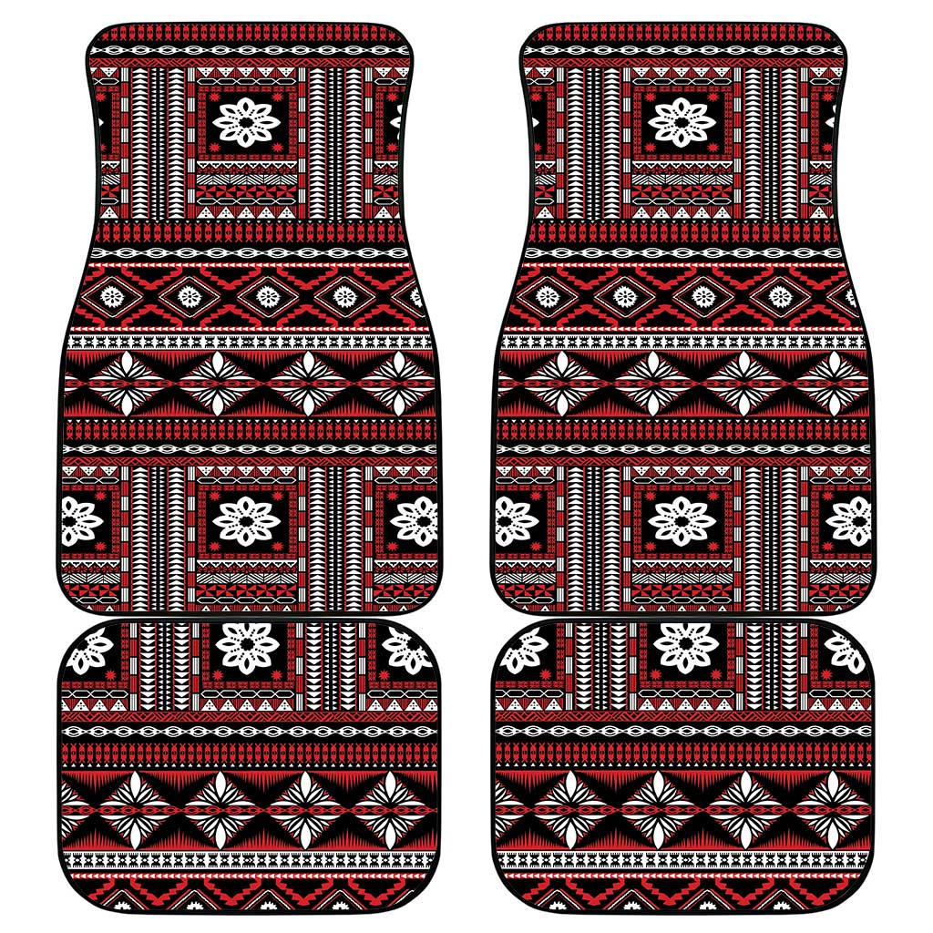 Fiji Masi Tapa Pattern Red Car Mats LT01 - Polynesian Pride