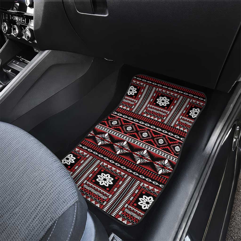 Fiji Masi Tapa Pattern Red Car Mats LT01 - Polynesian Pride