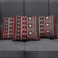 Fiji Masi Tapa Pattern Red Pillow Cover LT01 - Polynesian Pride
