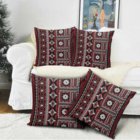 Fiji Masi Tapa Pattern Red Pillow Cover LT01 - Polynesian Pride