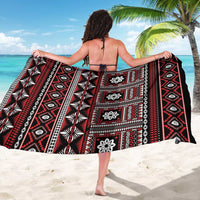 Fiji Masi Tapa Pattern Red Sarong LT01 - Polynesian Pride