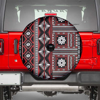 Fiji Masi Tapa Pattern Red Spare Tire Cover LT01 - Polynesian Pride