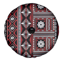 Fiji Masi Tapa Pattern Red Spare Tire Cover LT01 - Polynesian Pride