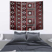 Fiji Masi Tapa Pattern Red Tapestry LT01 - Polynesian Pride