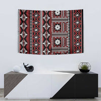 Fiji Masi Tapa Pattern Red Tapestry LT01 - Polynesian Pride