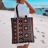Fiji Masi Tapa Pattern Red Tote Bag - Polynesian Pride