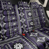 Fiji Masi Tapa Pattern Purple Back Car Seat Cover - Polynesian Pride