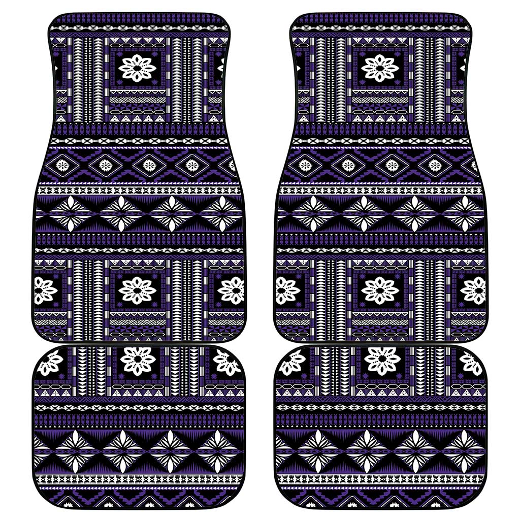 Fiji Masi Tapa Pattern Purple Car Mats LT01 - Polynesian Pride