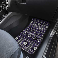 Fiji Masi Tapa Pattern Purple Car Mats LT01 - Polynesian Pride