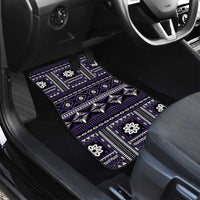 Fiji Masi Tapa Pattern Purple Car Mats LT01 - Polynesian Pride