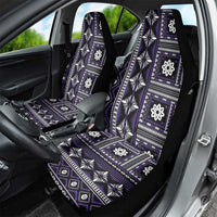 Fiji Masi Tapa Pattern Purple Car Seat Cover - Polynesian Pride
