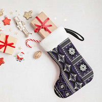 Fiji Masi Tapa Pattern Purple Christmas Stocking LT01 - Polynesian Pride