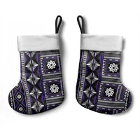 Fiji Masi Tapa Pattern Purple Christmas Stocking LT01 - Polynesian Pride